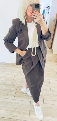 Zara kostüm anzug blazer midi - zara,