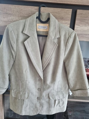 Khaki damen blazer mit - mit, 3/4
