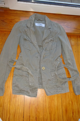 Stylische khaki blazer jacke - khaki, /